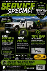 Read more about the article September Service Special