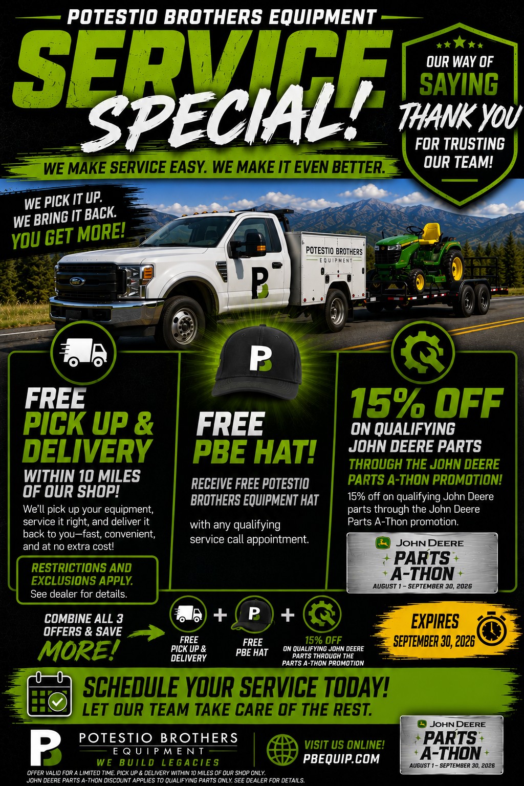 Read more about the article September Service Special