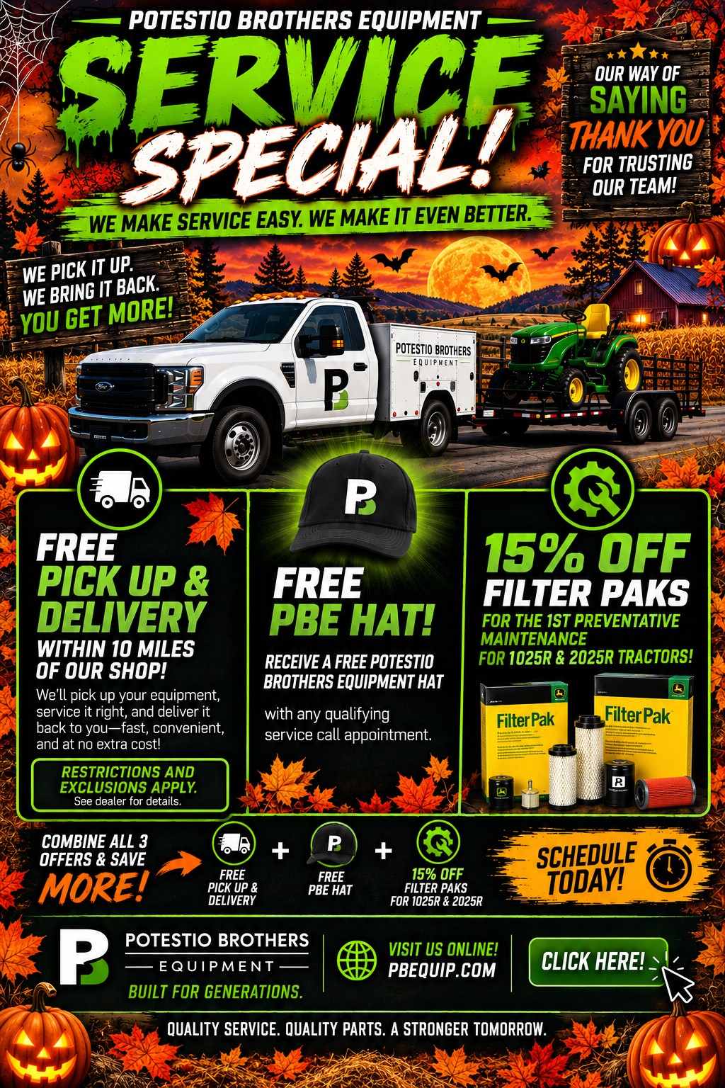 Read more about the article October Service Special!